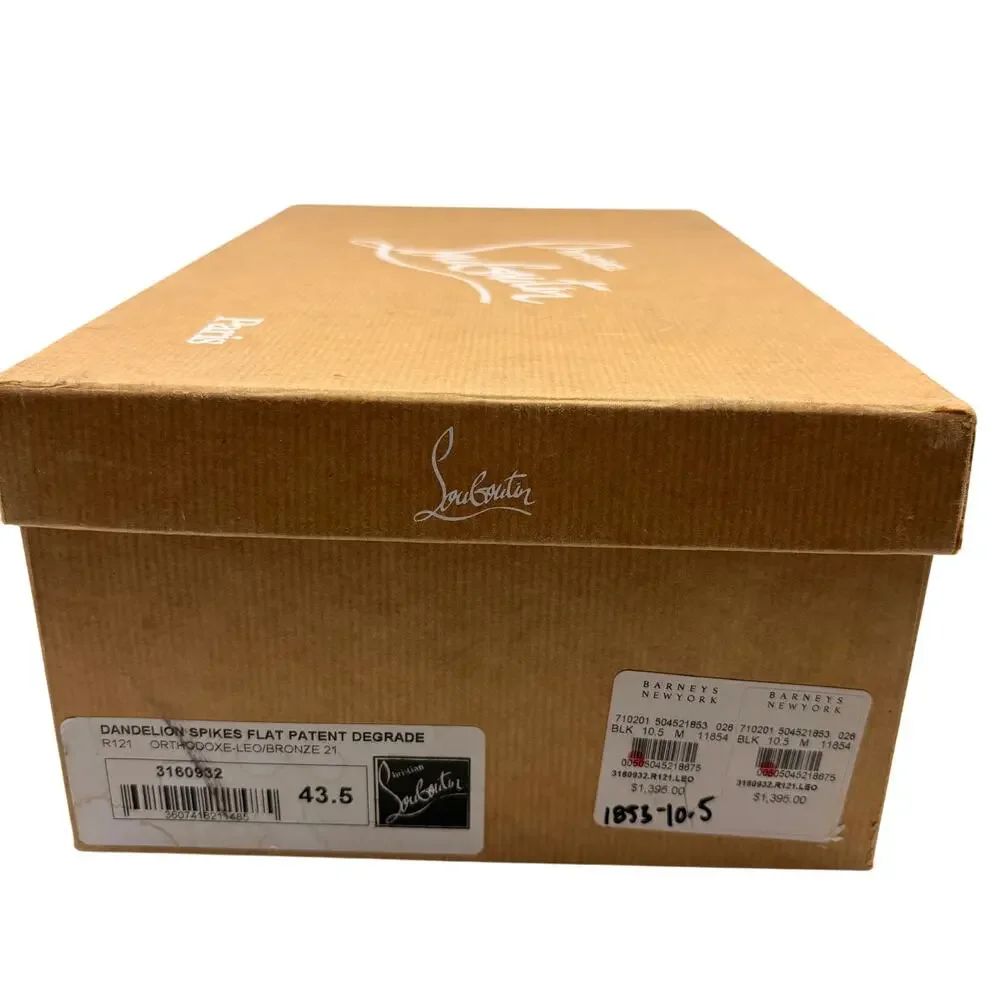 CHRISTIAN LOUBOUTIN Dandelion Spike Loafers Leopard Bronze Degrade Sz 43.5 $1395